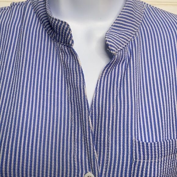 Papillon Tunic Blue White Stripe blouse - Picture 5 of 6